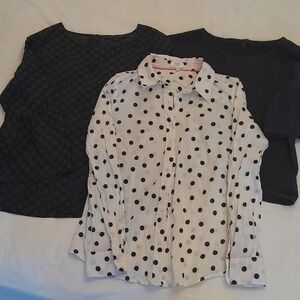 Womens Tops Bundle S Polka Dot Navy, J Crew Tommy Hilfiger Crown and Ivy